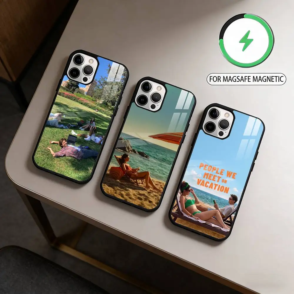 

People We Meet on Vacation Magnetic For Magsafe Wireless Charging Phone Case For iPhone17,16,15,14,13,12,11 Plus,Pro Max