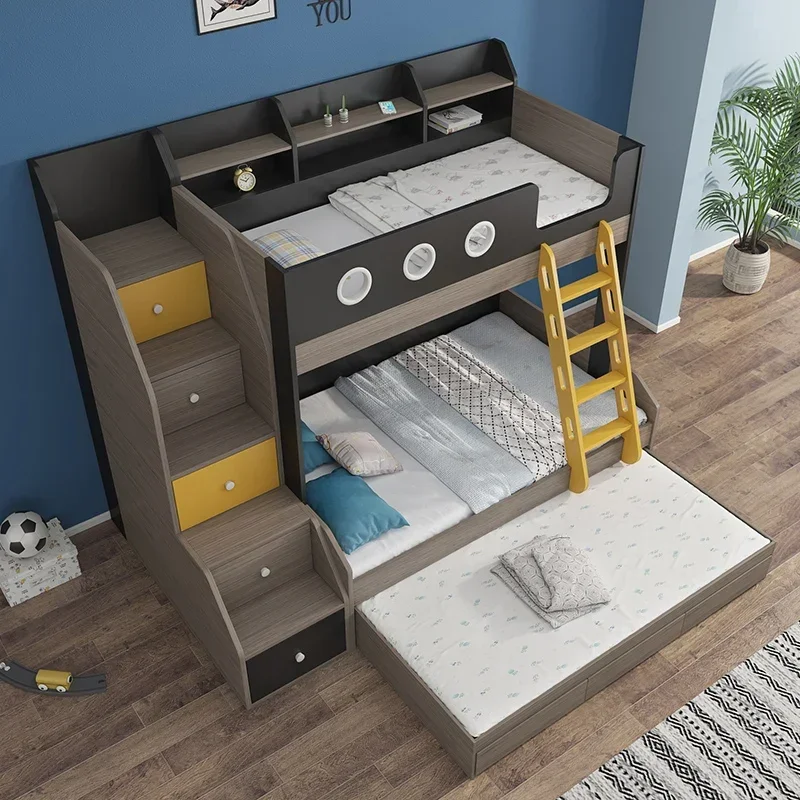 Modern Nordic Mother Bed Combination Modern Simple Children up and Down Multifunctional High and Low Bunk Beds