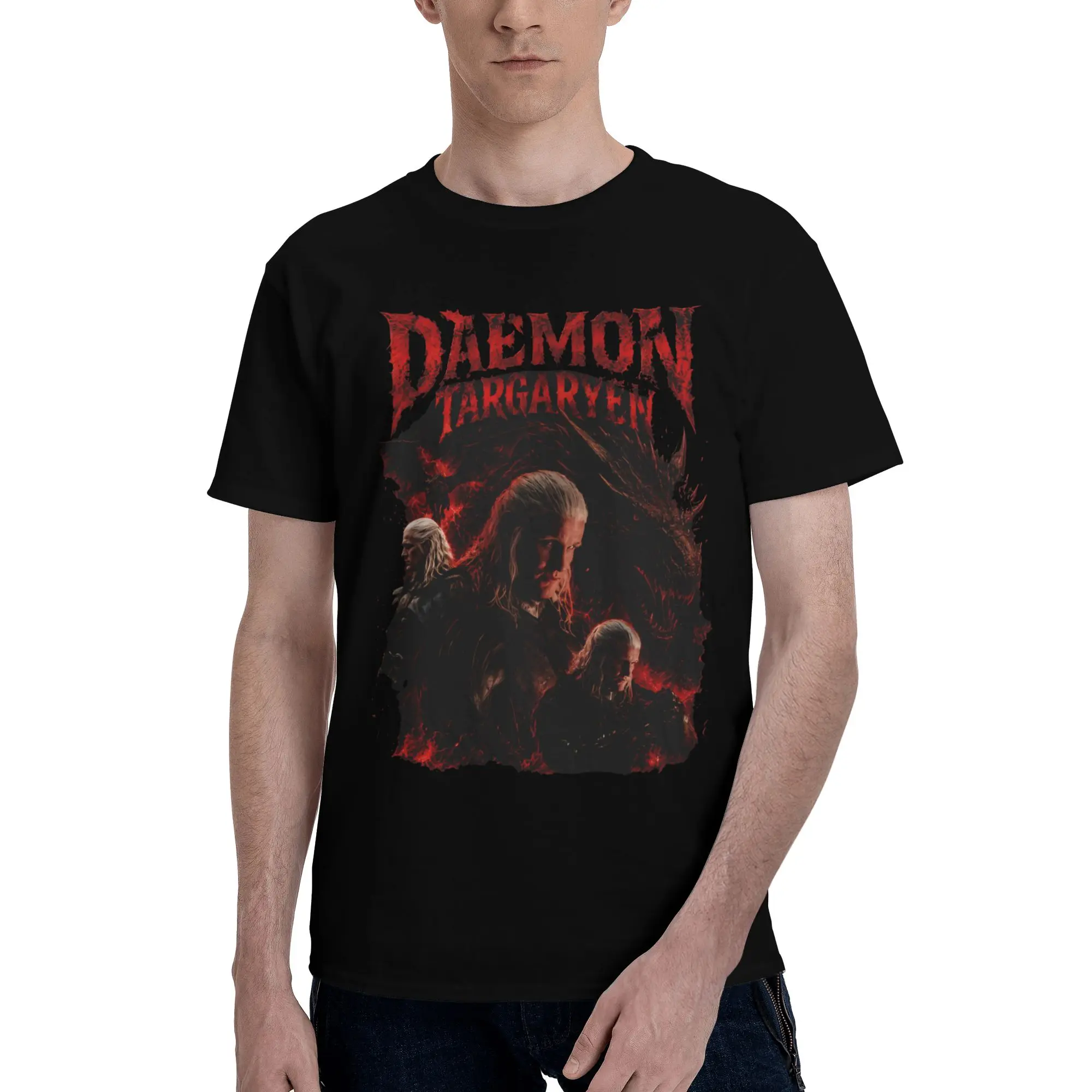 Daemon Targaryen Houses of the Dragons Outfit Unisex T Shirts 100% Cotton Tee Fashion  Tops T-shirt