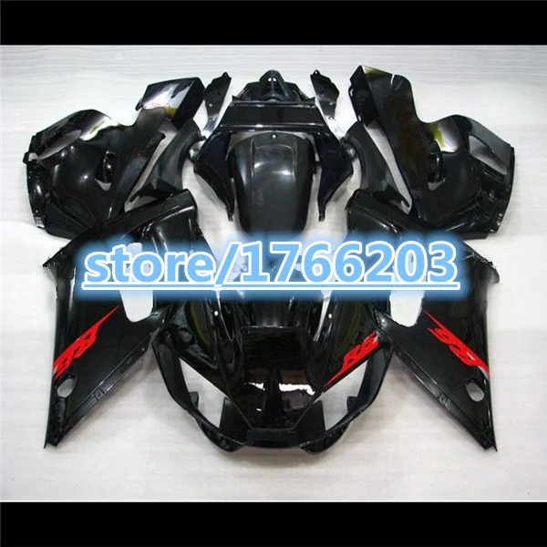 YZF-R6 98-02 ABS Plastic Fairing For   YZF R6 1998 1999 2000 2001 2002 Bodywork YZFR6 1998- 2002 all matte black Ning