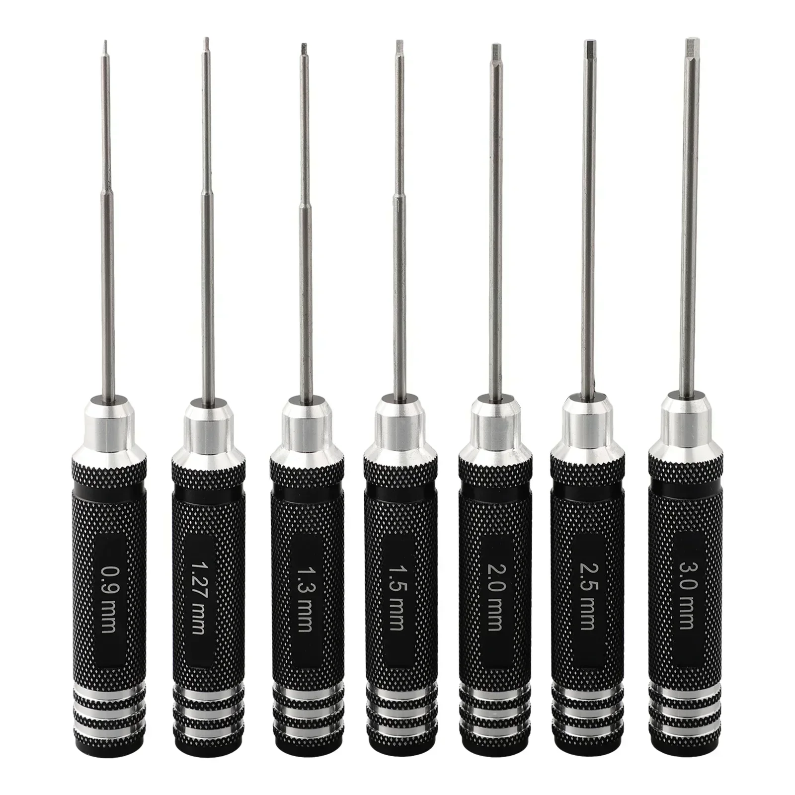 

7pcs Hex Driver Wrench Screwdriver 0.9/1.27/1.3/1.5/2.0/2.5/3.0m Hexagon Wrench Screw Drivers For RC Helicopter Airplane