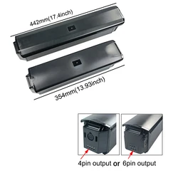 Aventen Level 48V 52V Hidden Tube Battery Box 10S5P 13S5P for 65pcs 52pcs 18650 Cell Fat Tire Electric Bicycle
