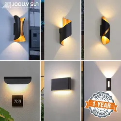 JoollySun Wall Light Outdoor Lamp Home Decor Lighting for Balcony Garden LED Waterproof Aluminium Modern Wall Mounted Sconces