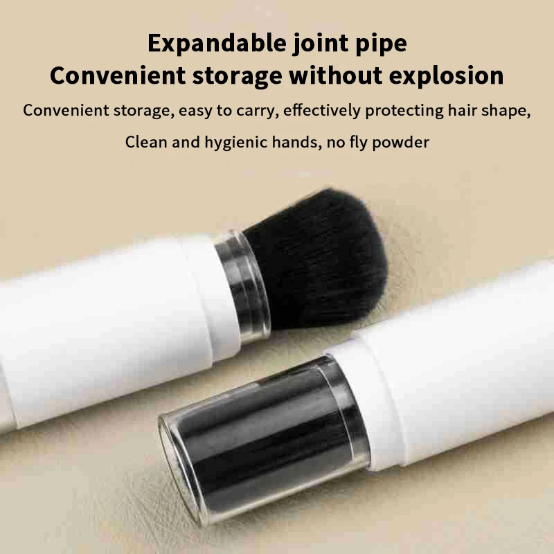 Pinceau de fond de teint multifonctionnel 2 en 1, brosse de maquillage vide pour Blush de voyage avec bouteille de poudre libre rechargeable, outils de beauté de maquillage