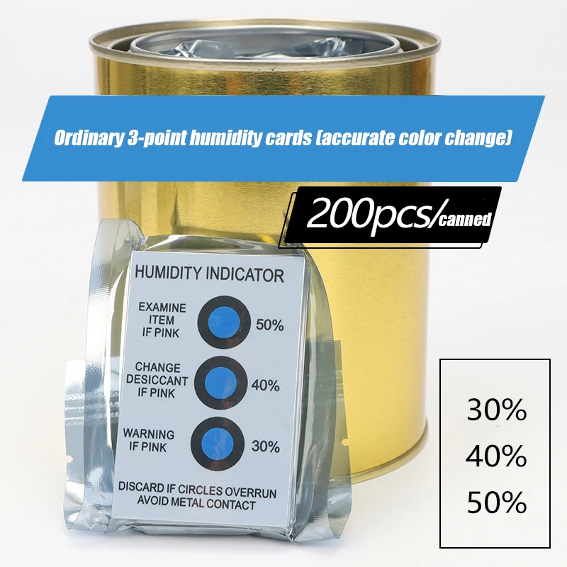 Humidity Indicator Card For Monitoring Relative Humidity Levels In Sealed Spaces 1 canned of 200PCS Humidity card Humidity indic