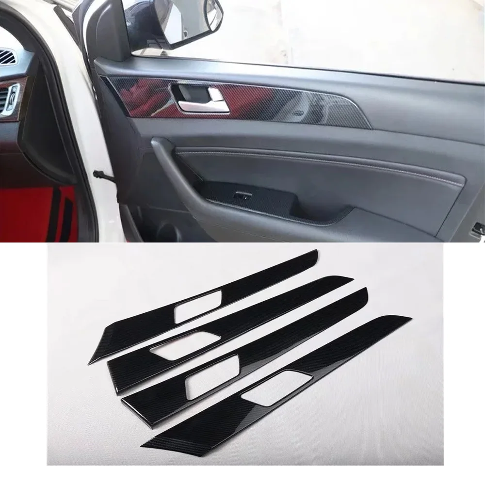 For Hyundai Sonata 9th 2016 2017 Interior Accessories Center Control Panel Cover Trim Steering Wheel Button Door Handle Panel