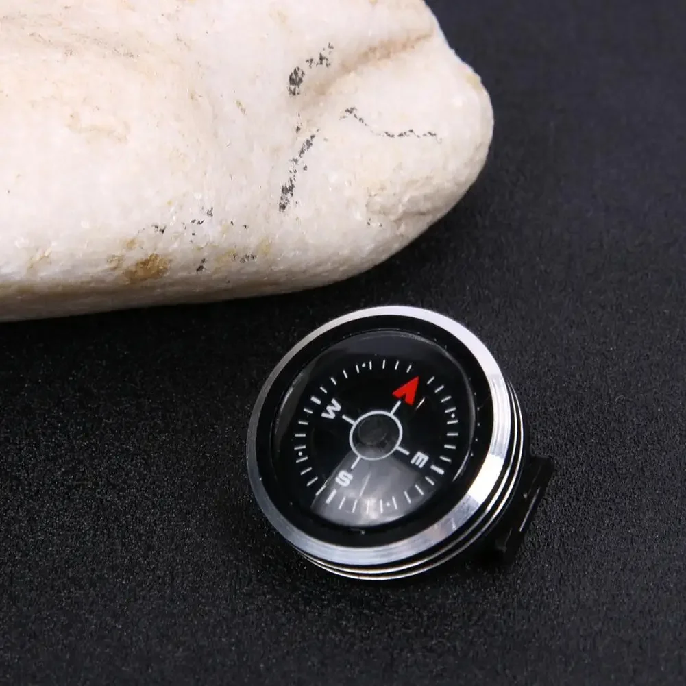 MIni Portable Watch Strap Button Compass for Paracord Bracelet Outdoor Hiking Camping Outdoor Tools