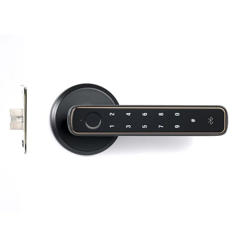 

A41T 4-In-1 Smart Fingerprint Door Lock Handle Lock Tuya APP Remote Entry Door Lock For Home Office Apartment Bedroom Easy To Us