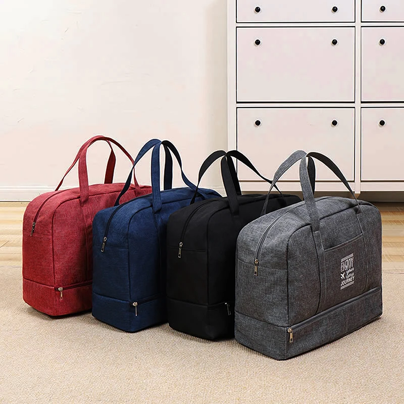 Bolsa de viaje plegable a la moda para mujer, bolsas Oxford de viaje para fin de semana durante la noche, equipaje de mano de gran capacidad, suministros de accesorios de lona