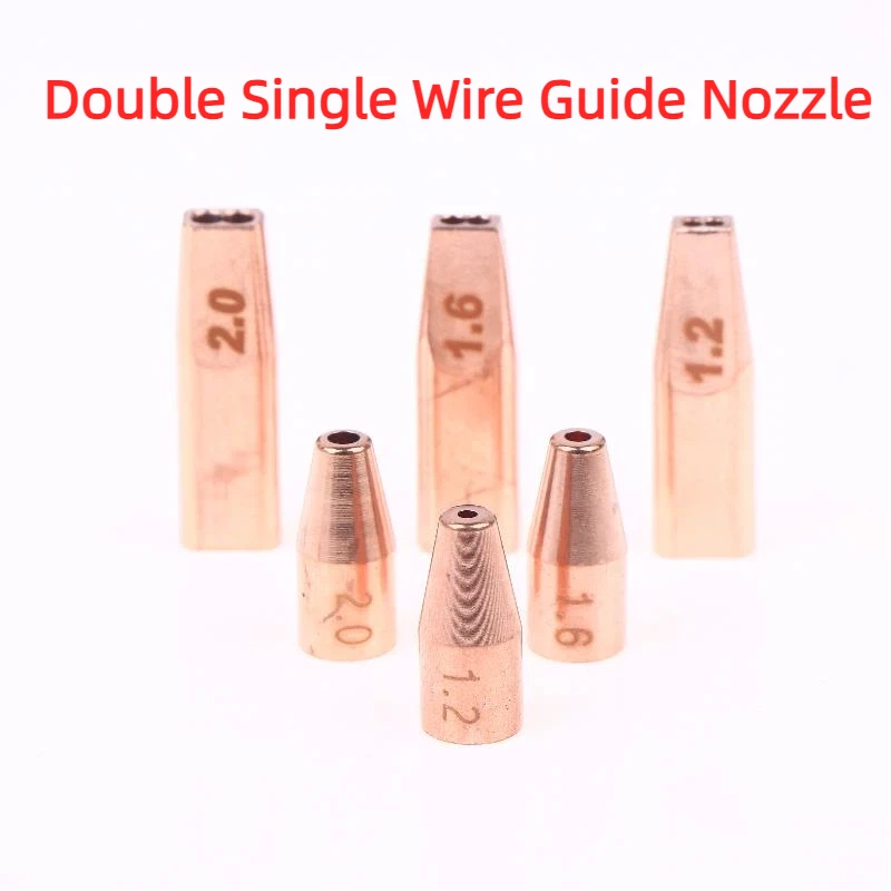 

Двойное одинарное проволочное направляющее сопло, медь 1,2/1,6/2,0 мм для лазерной ручной сварочной головки, аксессуары для станков