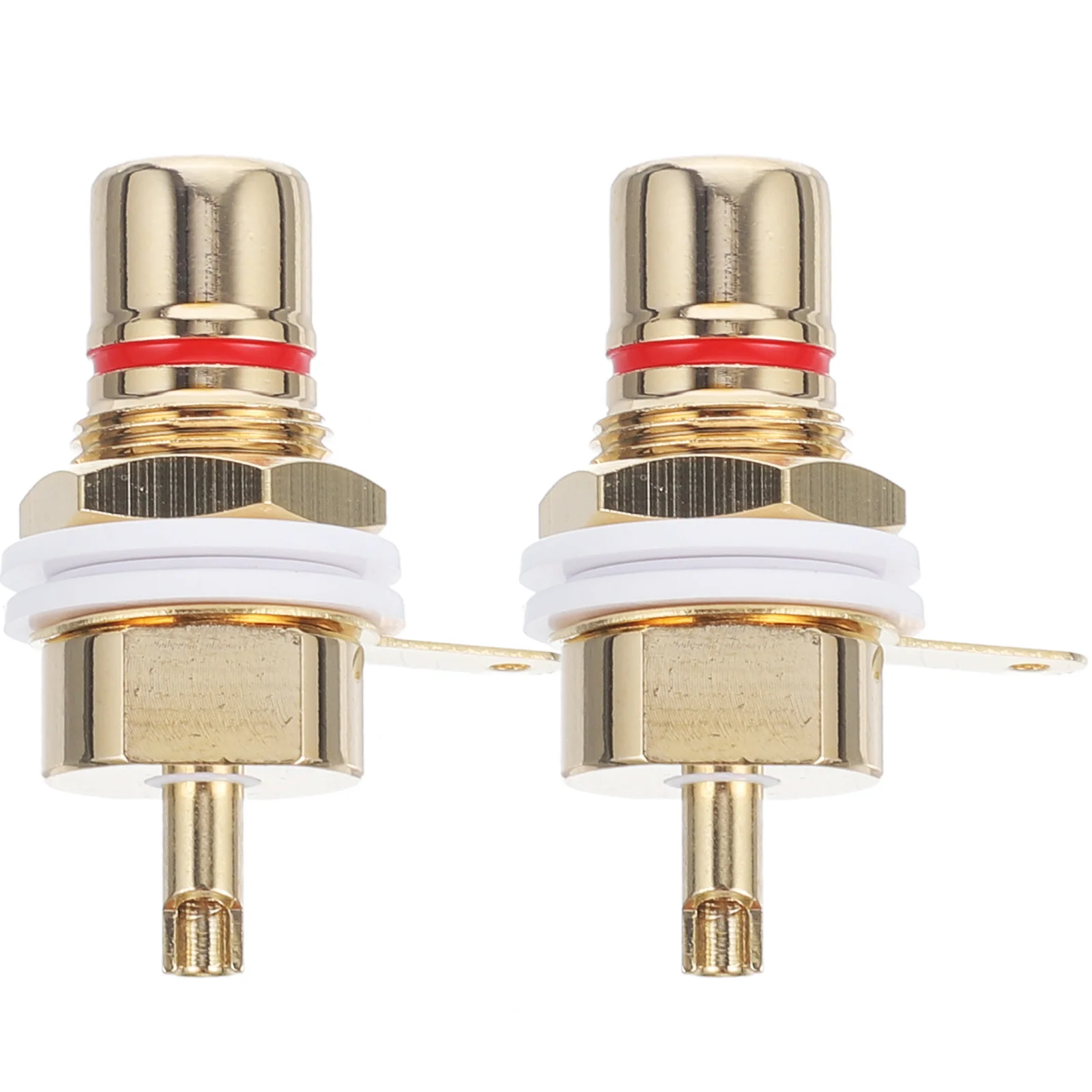 2Pcs Rca Female Socket Connectors Exquisite Craftsmanship Durable Long Time Use Lotus Shape Slot Rca Jacks Converter