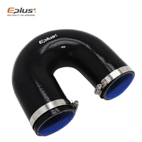 Manguera de Silicona Universal en Forma de U, Conector Adaptador de 180 Grados, Tubo de Admisión de Turbo Intercooler para Auto, Acoplador de Gel de Sílice Negro