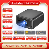 Touyinger Q12W pro 2800ANSI Full HD 4K Dual Screen Wifi Bluetooth Smart Home Theater Projector