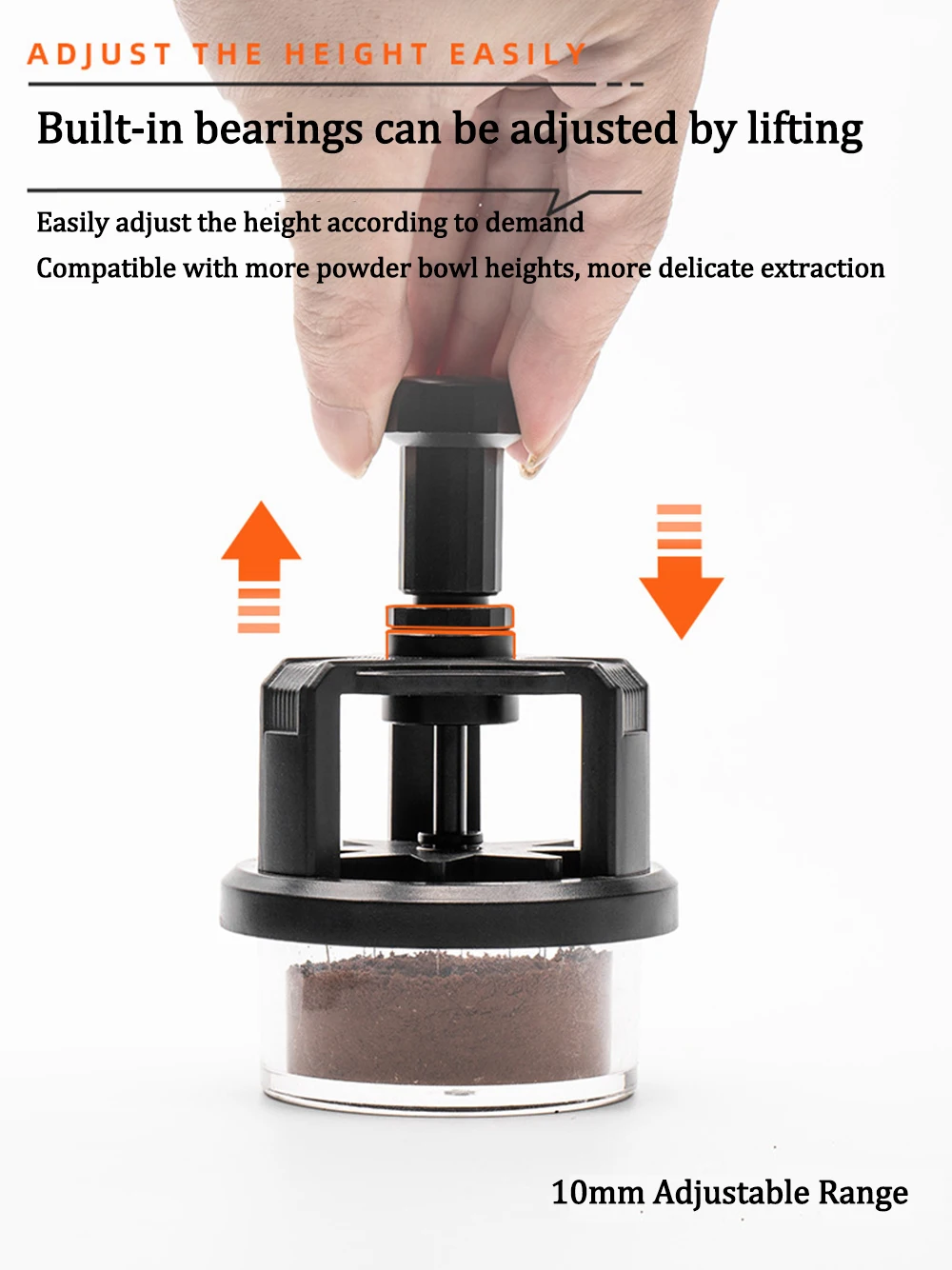Espresso WDT Distributor Tool with Magnetic Base, 9 Needles Adjustable Depth Coffee Stirrer for Precision Puck Prep