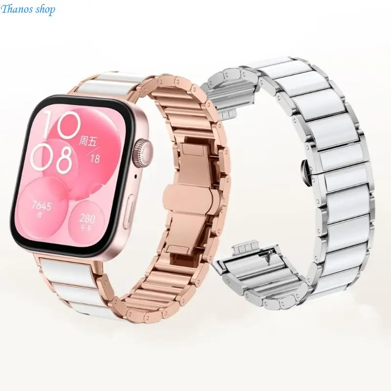 Wristband Metal Watch Band for Watch Fit 3 Adjustable Belt Wriststrap Quick Release Strap Replacement Accessories X37A