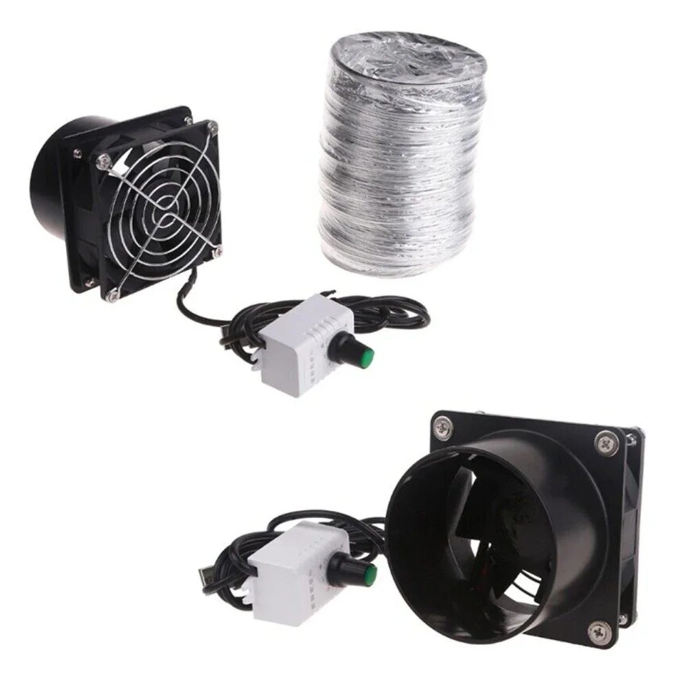 1set Smoke Absorber Fume Extractor Fan Pipe Duct Exhuast Fan USB Adjustable Speed Plastic Welding Equipment Accessories