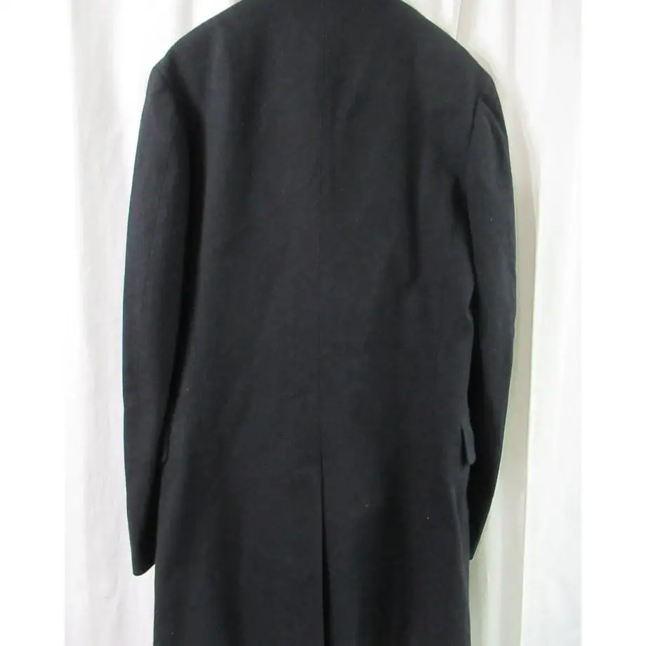 TOP-YAMAMOTO ® Casual Stand-Up Collar Wool Coat - Men's Mid-Length Dark Gray Single-Button Jacket - High-end