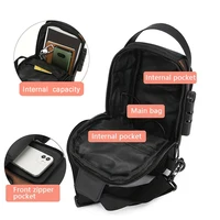 Stylish Men's Sling Bag - Durable Oxford Fabric, Crossbody Chest Pack with Phone Pocket, Zip Closure for Daily Commute 6