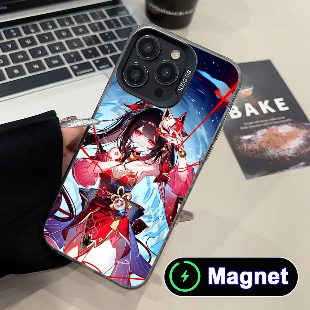 

Чехол HSR Sparkle Translucent MagSafe для iPhone 17 16 15 14 13 12 11 Air Pro Max Plus, цветной, прозрачный