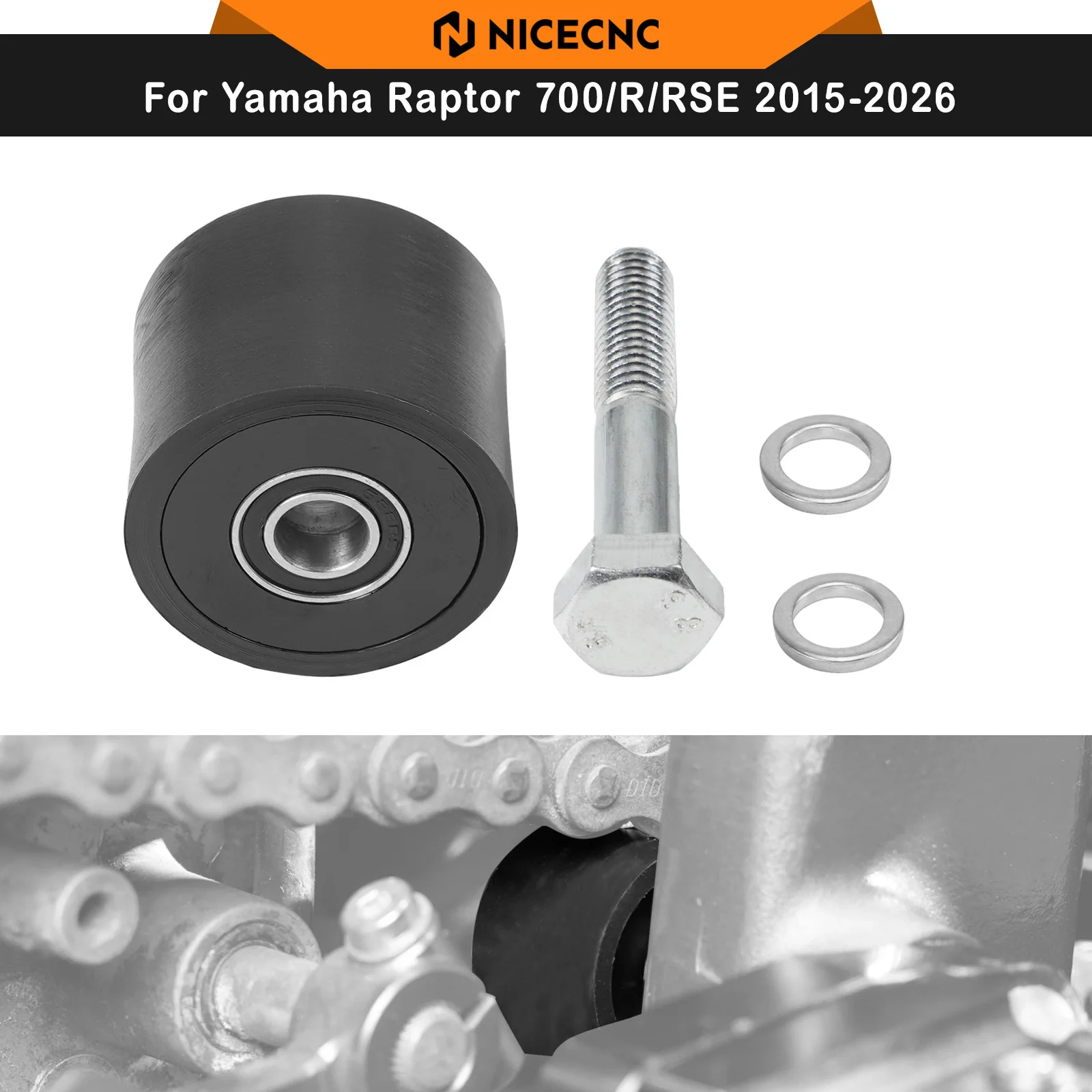 

NICECNC Chain Roller For Yamaha Raptor 700 700R 700RSE 2015-2025 Raptor 125 250 2011-2013 4D3-22178-00-00 ATV Accessories