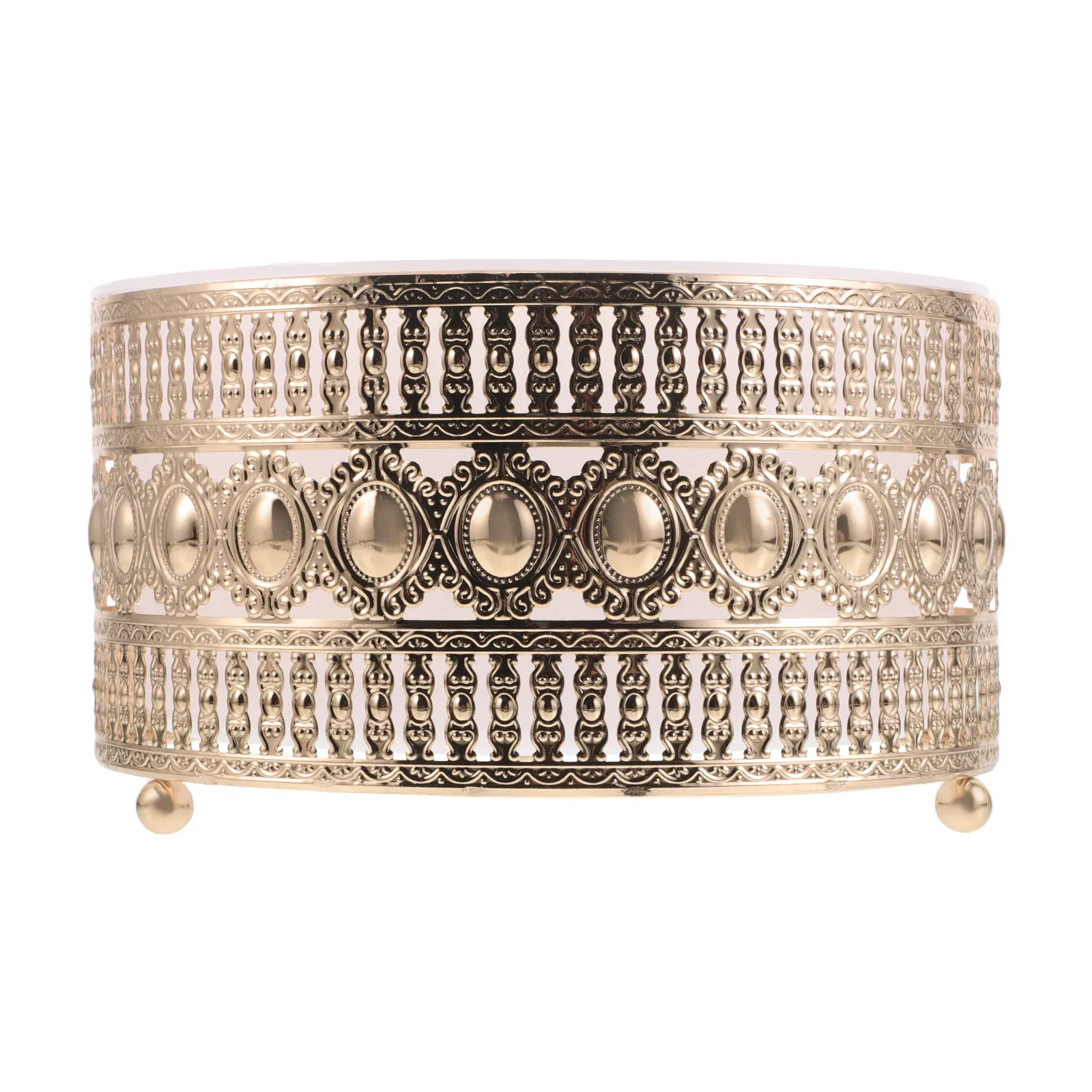 

Metal Hollow Desk Trash Can Retro Desktop Iron Garbage Bin Tabletop Waste Basket Makeup Brush Holder Pen Storage