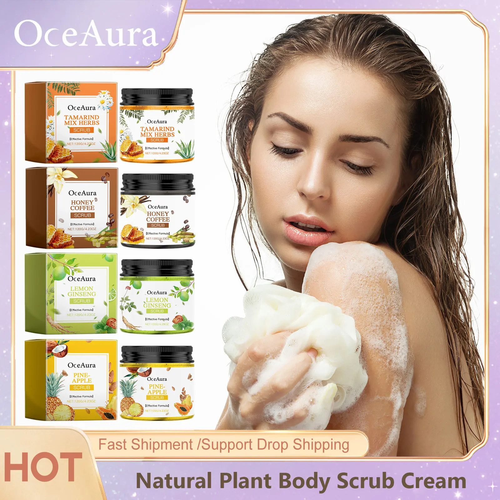 

Body Scrub Cream Exfoliating Chicken Dead Skin Removal Cleansing Moisturizer Whiten Improve Cracked Coffee Lemon Face Back Scrub