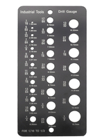 1pc Drill Bit Gauge Stainless Steel Double-sided 29-Holes Metric Size Drill Bit Gauge Diameter Gauge For 1/16 To 1/2 Drill Bit