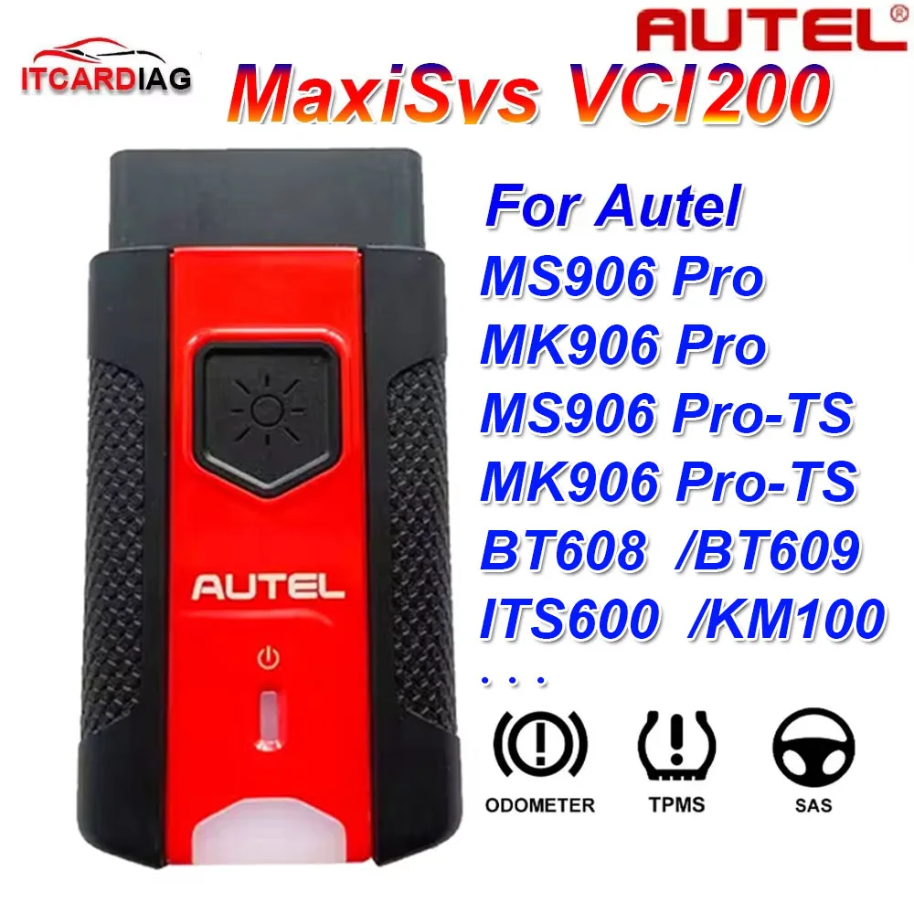Разъем Bluetooth Autel MaxiVCI V200 Поддержка VCI DoIP и CanFD, совместимый с MS906Pro/MS906Pro-TS/KM100/BT609/BT608/ITS600