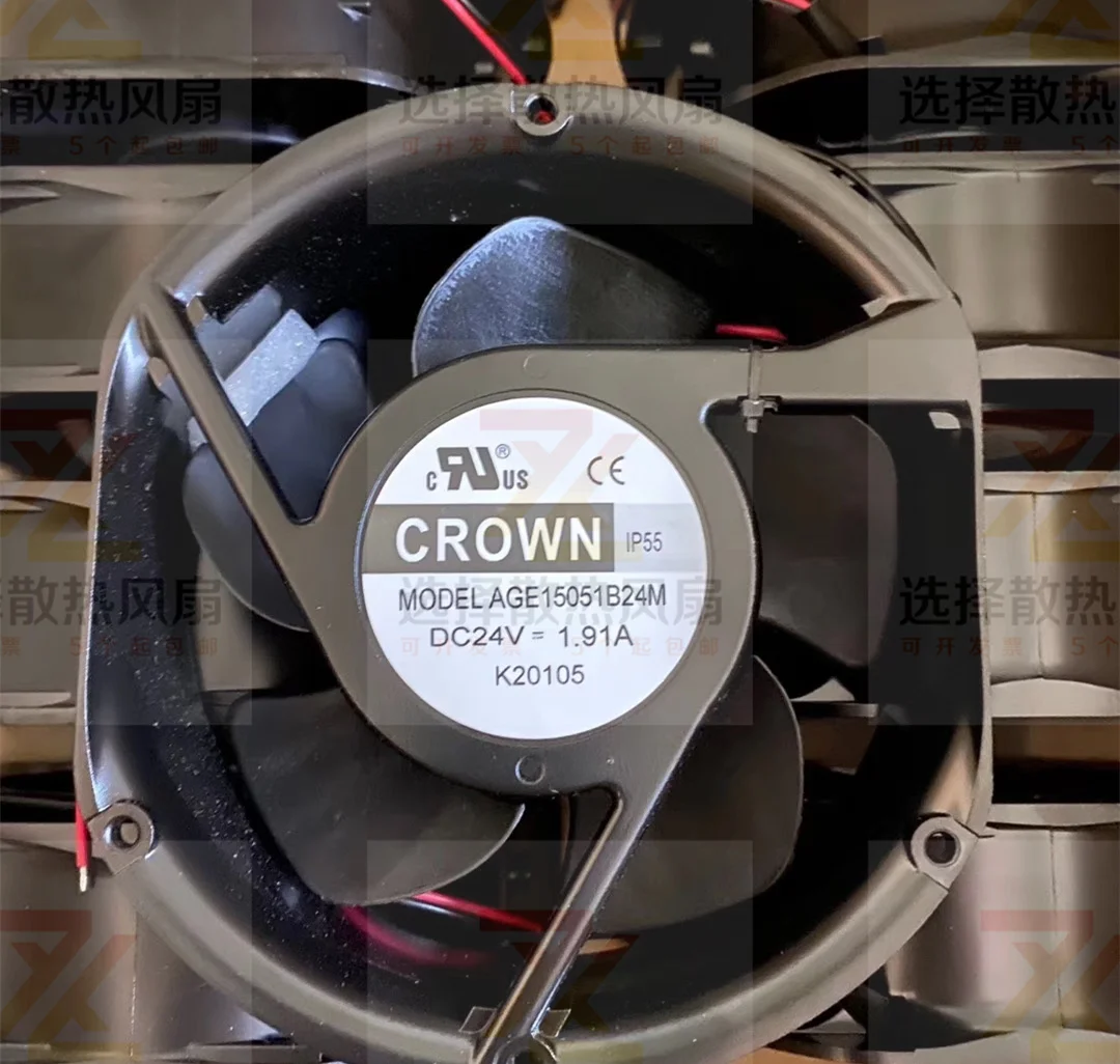 

CROWN AGE15051B24M DC 24 В 1,91 А 172x170x51 мм 3-проводной охлаждающий вентилятор