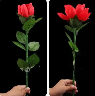 

New Lowest Price Stage Close Up Magic Trick Torch To Rose Tricks Popular Fire Flame Appearing Flower YH376
