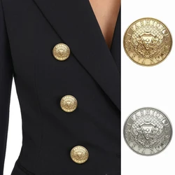10 Pieces/set Fashion Double Lion Shield Metal Buttons Elegant Suit Coat Shirt Buttons Decorative Buttons Sewing Accessories