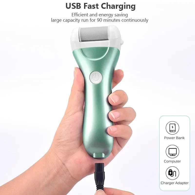 Electric Foot Callus Remover Rechargeable Waterproof Pedicure Foot File with LCD Display Exfoliating Foot Grinder Care Kit