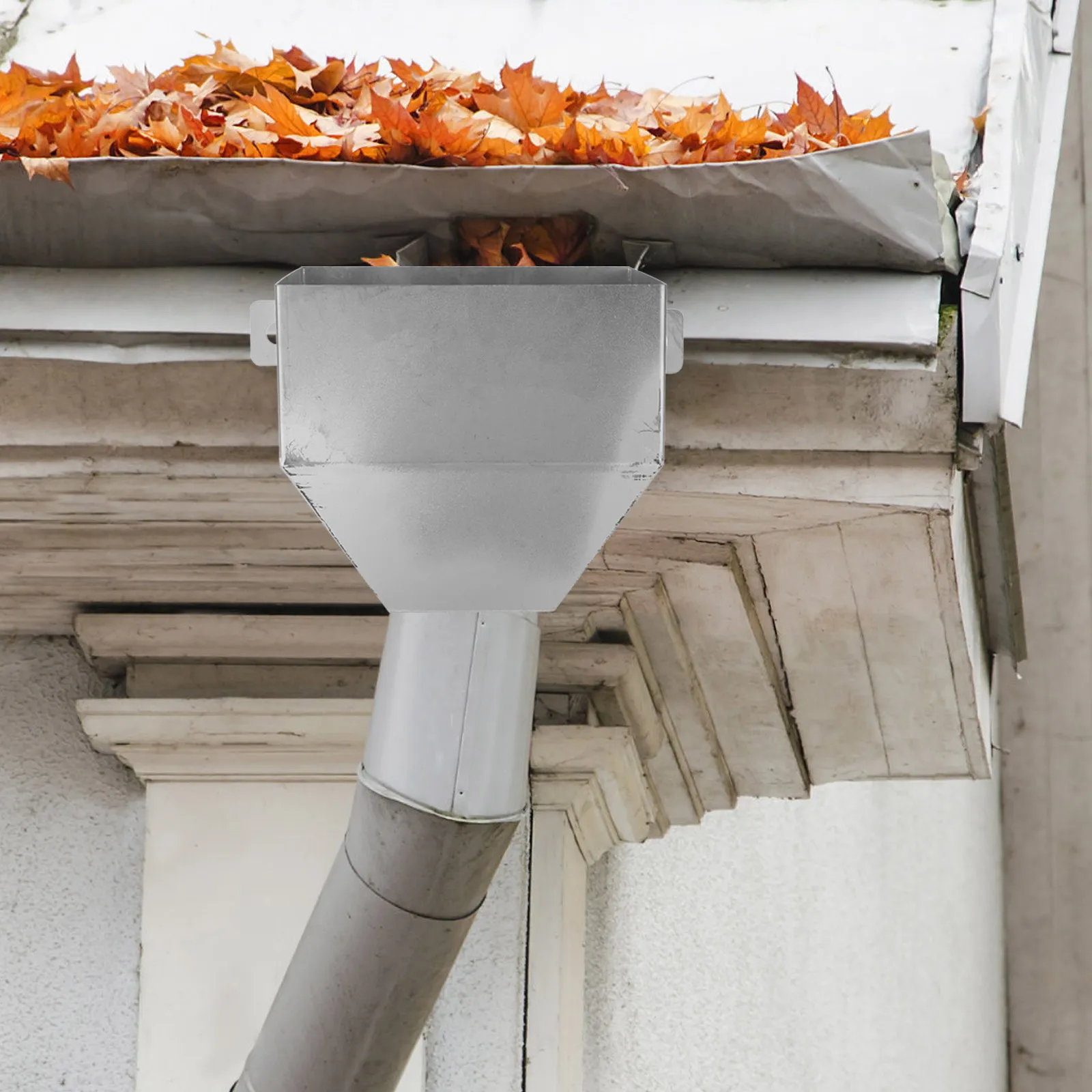 304 Stainless Steel Roof Rainwater Downspout Adapter 45Mm Rustproof Drain Pipe Connector for Home Commercial Flat Roof Drainage
