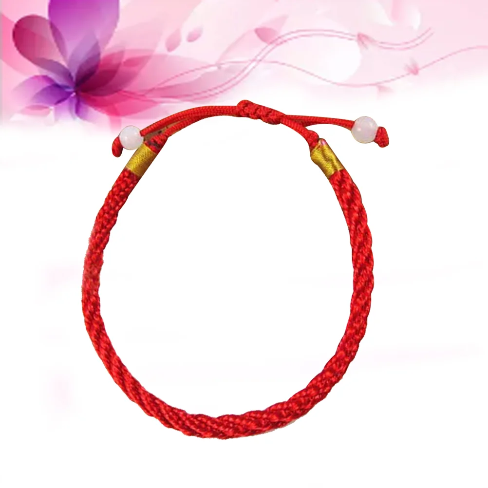 12pcs Handmade Women Red Rope Thread String Bracelet Braided Charms Adjustable Bracelet for Couples (Red)