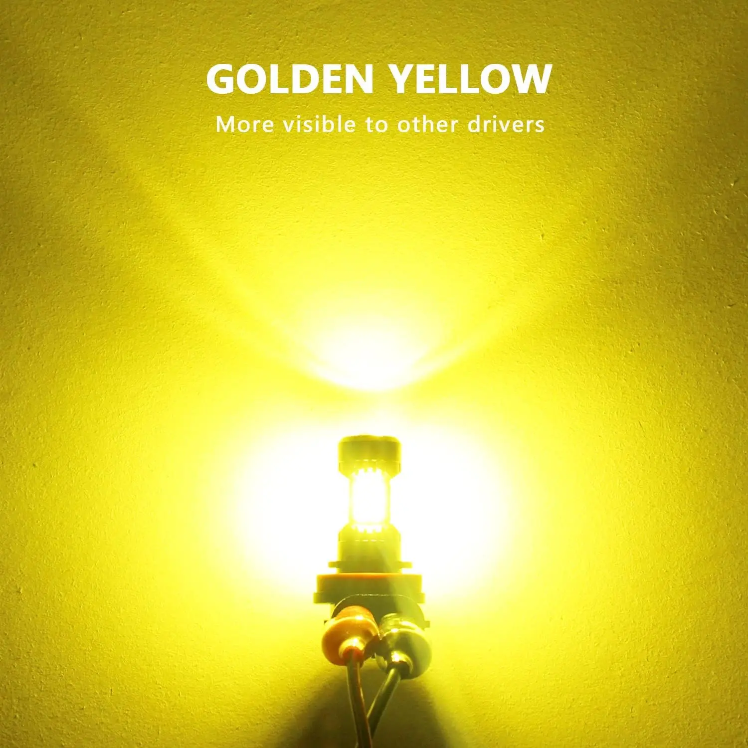 H8 H11 LED لمبات الضباب 3000K ذهبي أصفر، 3200 لومن فائق السطوع 3030 30-SMD Chips H16 DRL مصابيح بديلة للسيارات، T #6