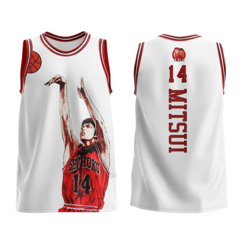 Bandai Slam Dunk Shohoku High Player Basketball Jersey Anime Adult Kids Athleisure Vest Summer Quick-dry Soft Lightweight Comfy