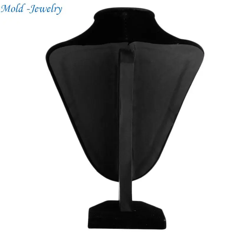 

69HB Necklace Pendant Chain Jewelry Bust Display Holder Stand Black