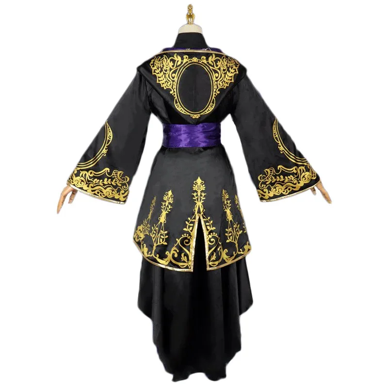 CyRiddle Cosplay Costume Black Fancy Cloak Carnival Party Costume Halloween Uniform