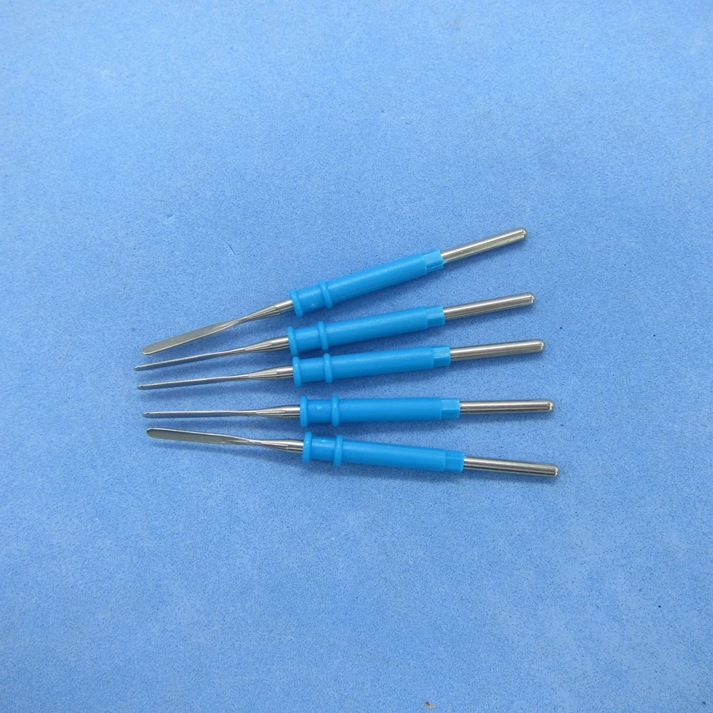 8 types a set wholesale ESU cautery pencil Electrosurgical blade electrode 70mm*2.36mm Electrocoagulator Electrocautery