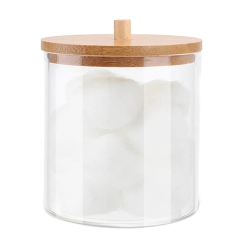 Jewelry Makeup Organizers for Bathroom Accessories Cotton Ball Dispenser Cotton Swab Holder Qtips Holder Bathroom Jars