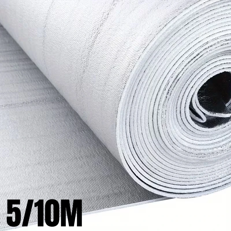 5m10m Aluminum Foil Insulation Film Waterproof Sunscreen Wall Radiator Reflective Pad for Home Renovation Indoor Heat Insulation