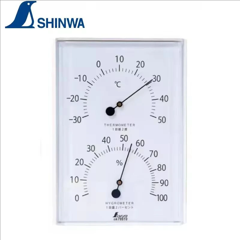 SHINWA Penguin 70510 Indoor Thermometer Hygrometer Wall Mounted Temperature and Humidity Meter For Classroom Office 1PCS