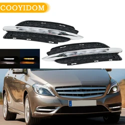 Car LED DRL Daytime Running Light For Mercedes Benz W246 B class B180 B200 2011 2012 2013 2014 Turn Signal Light Daylight Lamps
