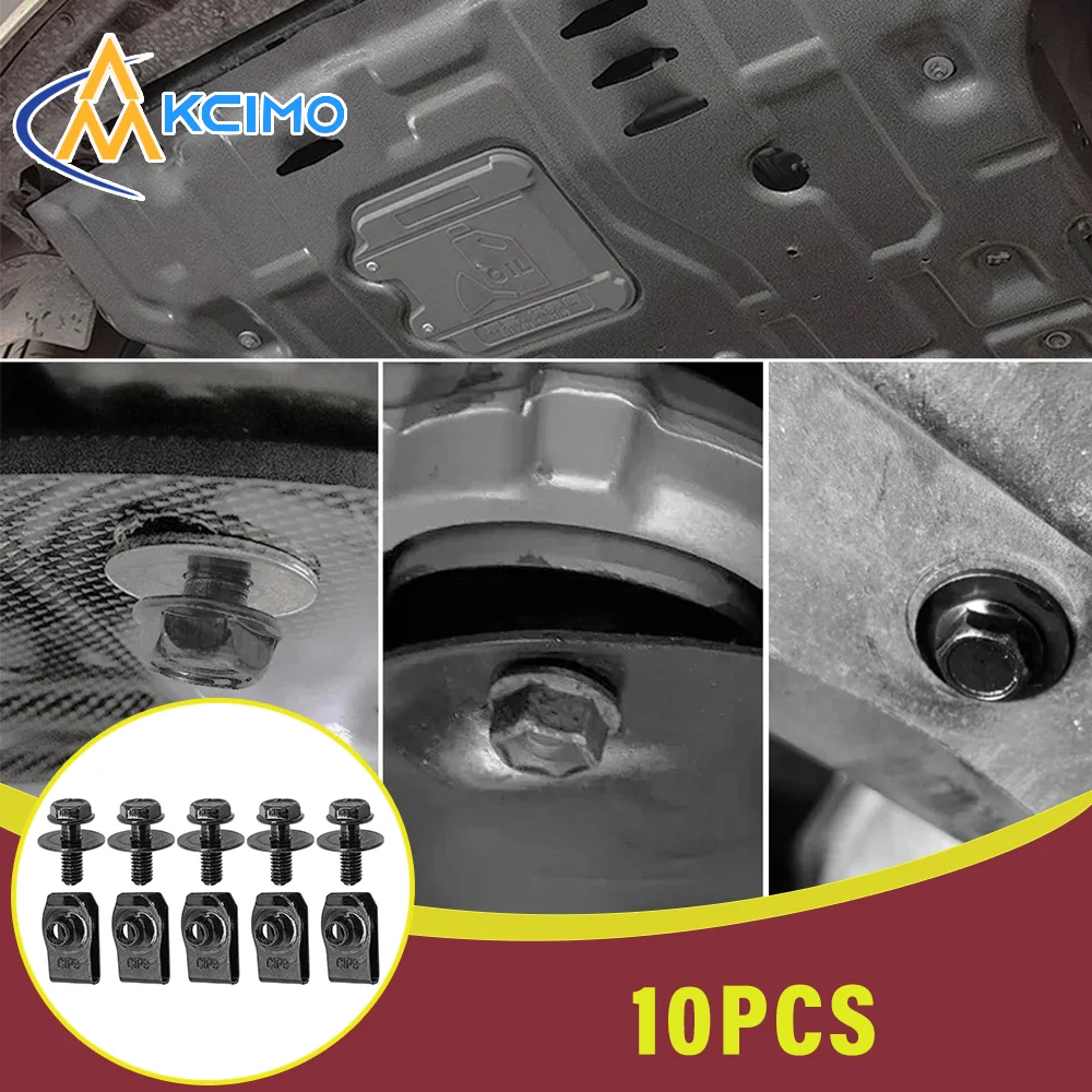 KCIMO Car Body Bolts U Type Nut Clips M6 Automobile Bumper Fender Rivet Engine Cover Fender Retainer Fastener Rivet Screws