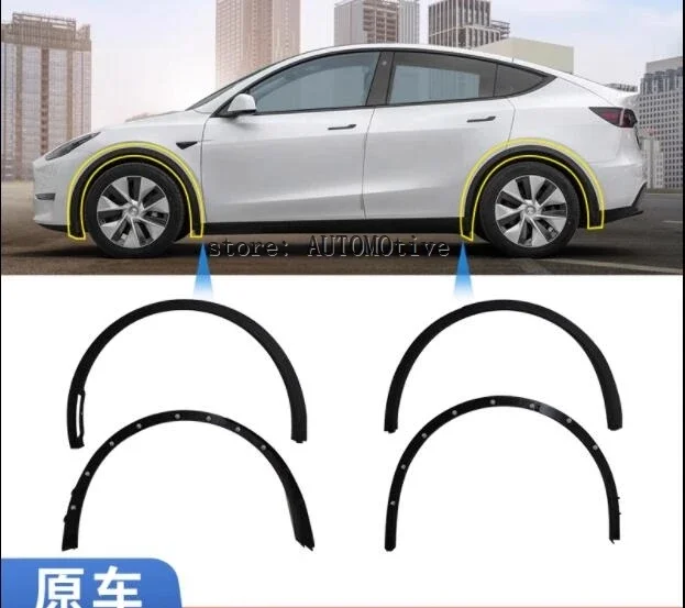 

for tesla model Y Wheel arch trim Front and Rear Bumper Leaf Trim Panel Automobile Wheel Eyebrow Anti Insertion