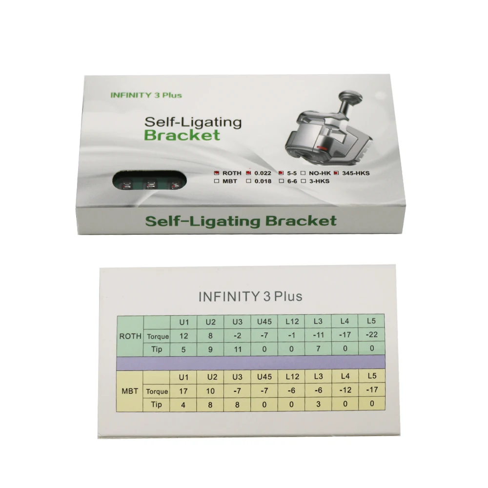 Orthodontic Self Ligating Bracket Dental Monoblock Bracket 022 Roth 3hook 345Hooks High Quality