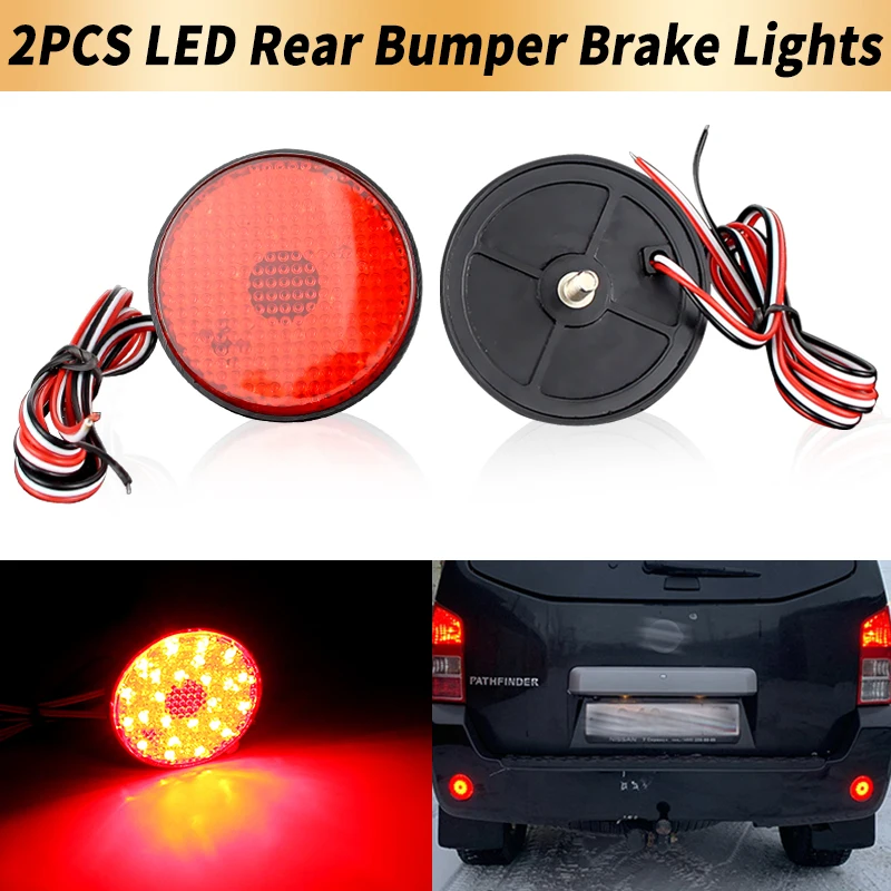 2PCS LED Rear Bumper Brake Lights Canbus For Toyota Highlander 08-10 Sequoia 08-up Fortuner 05-11 ZRR70 Voxy/Noah Tail Stop Lamp