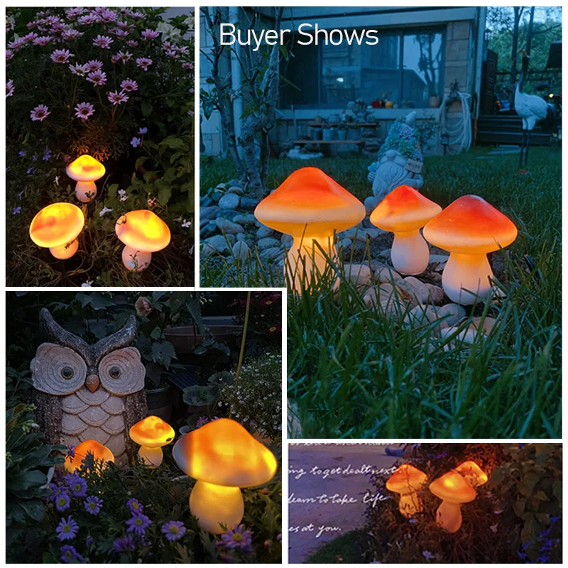 LED Solar String Light Outdoor IP65 Waterproof Mushroom Lights Fairy Light Garland for Garden Patio Pathway Landscape Decoration