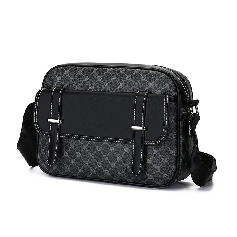 Bolsa de ombro transversal masculina carteira com zíper, bolsa para celular, bolsa masculina, nova