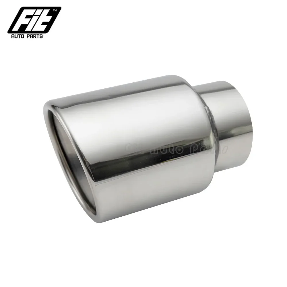 

Auto Parts China Manufacture Supply 76mm Inlet Stainless Steel Throat Tail Pipe Universal Exhaust Tip for Car